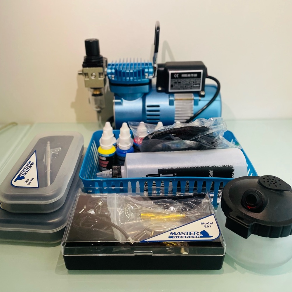 Paint sprayer airbrush kit
